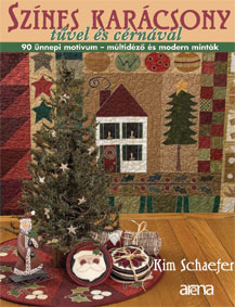 Színes karácsony tűvel és cérnával